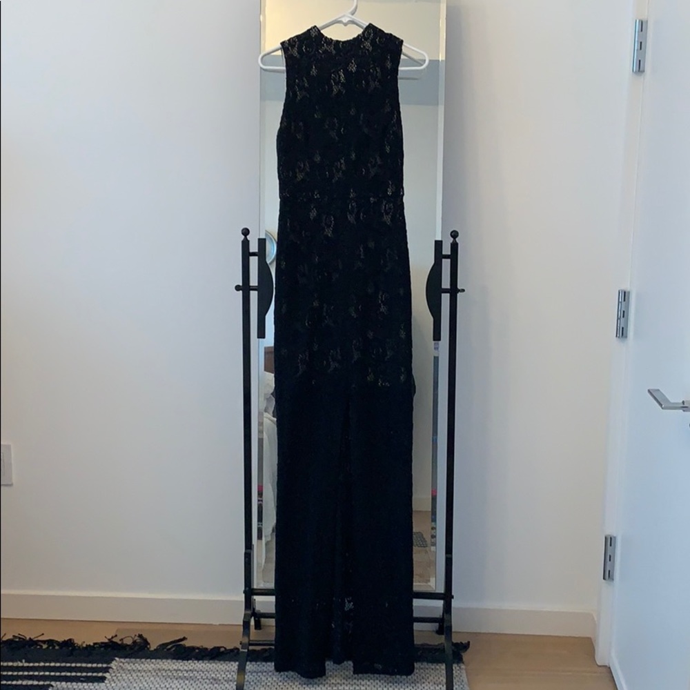 Alice and Olivia black lace dress